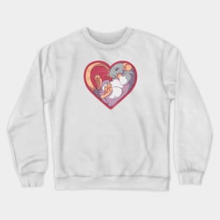 Heart Rat: Hooded Gray Crewneck Sweatshirt